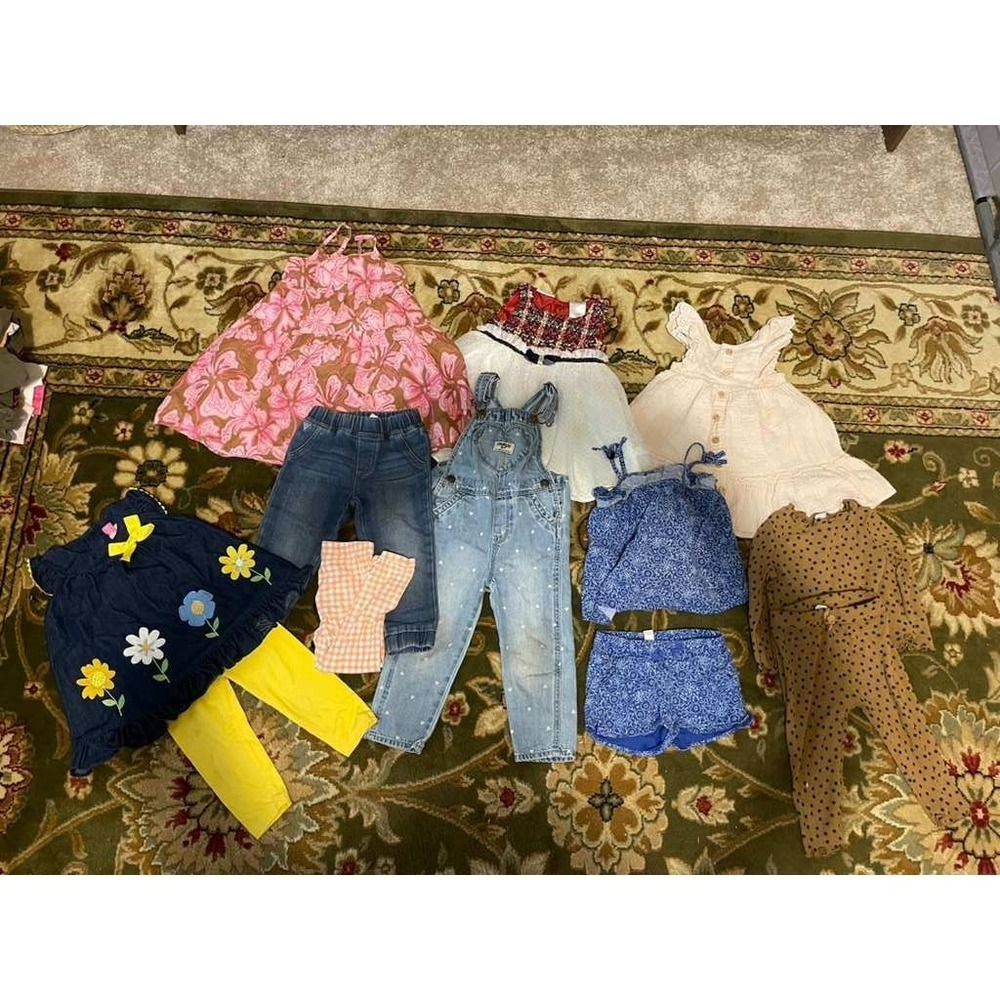 Toddler Girls Clothing Lot 10pc OshKosh Old Navy Cat & Jack 18-24M 2T Dresses